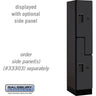 12-inch Wide Double Tier 'S' Style Designer Wood Locker - 1 Wide - 5 Feet High - 18-inch Deep by Salsbury – Black – Hasps by Salsbury