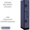 12-inch Wide Double Tier 'S' Style Designer Wood Locker - 1 Wide - 5 Feet High - 21-inch Deep by Salsbury – Blue – Hasps by Salsbury