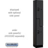 12-inch Wide Double Tier 'S' Style Designer Wood Locker - 1 Wide - 6 Feet High - 15-inch Deep by Salsbury – Black – Black Resettable Combination Locks by Salsbury