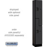12-inch Wide Double Tier 'S' Style Designer Wood Locker - 1 Wide - 6 Feet High - 15-inch Deep by Salsbury – Black – Hasps by Salsbury