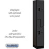 12-inch Wide Double Tier 'S' Style Designer Wood Locker - 1 Wide - 6 Feet High - 18-inch Deep by Salsbury – Black – Black Resettable Combination Locks by Salsbury