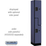 12-inch Wide Double Tier 'S' Style Designer Wood Locker - 1 Wide - 6 Feet High - 18-inch Deep by Salsbury – Blue – Hasps by Salsbury