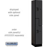 12-inch Wide Double Tier 'S' Style Designer Wood Locker - 1 Wide - 6 Feet High - 18-inch Deep by Salsbury – Black – Hasps by Salsbury