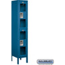12-inch Wide Double Tier See-Through Metal Locker - 1 Wide - 5 Feet High - 12-inch Deep by Salsbury – Blue – Assembled by Salsbury