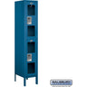 12-inch Wide Double Tier See-Through Metal Locker - 1 Wide - 5 Feet High - 15-inch Deep by Salsbury – Blue – Assembled by Salsbury
