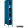 12-inch Wide Double Tier See-Through Metal Locker - 1 Wide - 5 Feet High - 18-inch Deep by Salsbury – Blue – Assembled by Salsbury