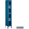 12-inch Wide Double Tier See-Through Metal Locker - 1 Wide - 6 Feet High - 12-inch Deep by Salsbury – Blue – Assembled by Salsbury