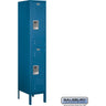12-inch Wide Double Tier Standard Metal Locker - 1 Wide - 5 Feet High - 15-inch Deep by Salsbury – Blue – Assembled by Salsbury