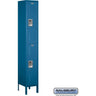 12-inch Wide Double Tier Standard Metal Locker - 1 Wide - 6 Feet High - 12-inch Deep by Salsbury – Blue – Assembled by Salsbury