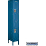 12-inch Wide Double Tier Standard Metal Locker - 1 Wide - 6 Feet High - 18-inch Deep by Salsbury – Blue – Assembled by Salsbury