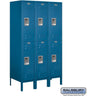 12-inch Wide Double Tier Standard Metal Locker - 3 Wide - 5 Feet High - 18-inch Deep by Salsbury – Blue – Assembled by Salsbury