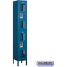 12-inch Wide Double Tier Vented Metal Locker - 1 Wide - 6 Feet High - 12-inch Deep by Salsbury – Blue – Assembled by Salsbury