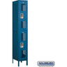 12-inch Wide Double Tier Vented Metal Locker - 1 Wide - 6 Feet High - 18-inch Deep by Salsbury – Blue – Assembled by Salsbury
