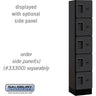 12-inch Wide Five Tier Box Style Designer Wood Locker - 1 Wide - 5 Feet High - 15-inch Deep by Salsbury – Black – Hasps by Salsbury