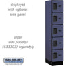 12-inch Wide Five Tier Box Style Designer Wood Locker - 1 Wide - 5 Feet High - 18-inch Deep by Salsbury – Blue – Hasps by Salsbury