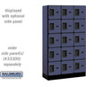 12-inch Wide Five Tier Box Style Designer Wood Locker - 3 Wide - 5 Feet High - 15-inch Deep by Salsbury – Blue – Hasps by Salsbury