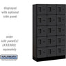 12-inch Wide Five Tier Box Style Designer Wood Locker - 3 Wide - 5 Feet High - 15-inch Deep by Salsbury – Black – Hasps by Salsbury
