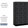 12-inch Wide Five Tier Box Style Designer Wood Locker - 3 Wide - 5 Feet High - 18-inch Deep by Salsbury – Black – Black Resettable Combination Locks by Salsbury