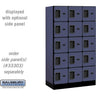 12-inch Wide Five Tier Box Style Designer Wood Locker - 3 Wide - 5 Feet High - 18-inch Deep by Salsbury – Blue – Hasps by Salsbury
