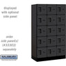 12-inch Wide Five Tier Box Style Designer Wood Locker - 3 Wide - 5 Feet High - 18-inch Deep by Salsbury – Black – Hasps by Salsbury