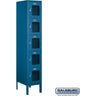 12-inch Wide Five Tier Box Style See-Through Metal Locker - 1 Wide - 5 Feet High - 15-inch Deep by Salsbury – Blue – Assembled by Salsbury