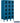 12-inch Wide Five Tier Box Style See-Through Metal Locker - 3 Wide - 5 Feet High - 18-inch Deep by Salsbury – Blue – Assembled by Salsbury