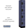 12-inch Wide Four Tier Designer Wood Locker - 1 Wide - 6 Feet High - 18-inch Deep by Salsbury – Blue – Hasps by Salsbury