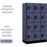12-inch Wide Four Tier Designer Wood Locker - 3 Wide - 5 Feet High - 18-inch Deep by Salsbury – Blue – Hasps by Salsbury