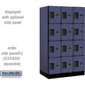 12-inch Wide Four Tier Designer Wood Locker - 3 Wide - 5 Feet High - 21-inch Deep by Salsbury – Blue – Hasps by Salsbury