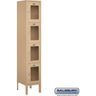 12-inch Wide Four Tier See-Through Metal Locker - 1 Wide - 5 Feet High - 12-inch Deep by Salsbury – Tan – Assembled by Salsbury
