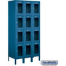 12-inch Wide Four Tier See-Through Metal Locker - 3 Wide - 6 Feet High - 18-inch Deep by Salsbury – Blue – Assembled by Salsbury