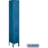 12-inch Wide Four Tier Standard Metal Locker - 1 Wide - 6 Feet High - 12-inch Deep by Salsbury – Blue – Assembled by Salsbury