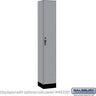 12-inch Wide Premier Wood Locker - Single Tier - 1 Wide - 6 Feet High - 15-inch Deep by Salsbury – Winter Fog – Black Hasps by Salsbury