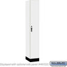 12-inch Wide Premier Wood Locker - Single Tier - 1 Wide - 6 Feet High - 18-inch Deep by Salsbury – Arctic White – Black Hasps by Salsbury