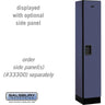 12-inch Wide Single Tier Designer Wood Locker - 1 Wide - 5 Feet High - 15-inch Deep by Salsbury – Blue – Hasps by Salsbury