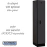 12-inch Wide Single Tier Designer Wood Locker - 1 Wide - 5 Feet High - 18-inch Deep by Salsbury – Black – Hasps by Salsbury