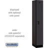 12-inch Wide Single Tier Designer Wood Locker - 1 Wide - 6 Feet High - 18-inch Deep by Salsbury – Black – Hasps by Salsbury
