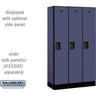 12-inch Wide Single Tier Designer Wood Locker - 3 Wide - 5 Feet High - 15-inch Deep by Salsbury – Blue – Hasps by Salsbury