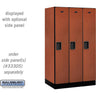 12-inch Wide Single Tier Designer Wood Locker - 3 Wide - 5 Feet High - 21-inch Deep by Salsbury – Cherry – Hasps by Salsbury