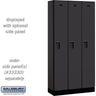 12-inch Wide Single Tier Designer Wood Locker - 3 Wide - 6 Feet High - 15-inch Deep by Salsbury – Black – Hasps by Salsbury
