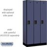 12-inch Wide Single Tier Designer Wood Locker - 3 Wide - 6 Feet High - 18-inch Deep by Salsbury – Blue – Hasps by Salsbury