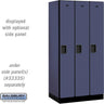 12-inch Wide Single Tier Designer Wood Locker - 3 Wide - 6 Feet High - 21-inch Deep by Salsbury – Blue – Hasps by Salsbury