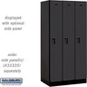 12-inch Wide Single Tier Designer Wood Locker - 3 Wide - 6 Feet High - 21-inch Deep by Salsbury – Black – Hasps by Salsbury