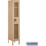 12-inch Wide Single Tier See-Through Metal Locker - 1 Wide - 5 Feet High - 12-inch Deep by Salsbury – Tan – Assembled by Salsbury
