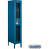 12-inch Wide Single Tier See-Through Metal Locker - 1 Wide - 5 Feet High - 18-inch Deep by Salsbury – Blue – Assembled by Salsbury