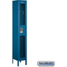 12-inch Wide Single Tier See-Through Metal Locker - 1 Wide - 6 Feet High - 12-inch Deep by Salsbury – Blue – Assembled by Salsbury
