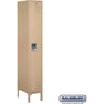 12-inch Wide Single Tier Standard Metal Locker - 1 Wide - 6 Feet High - 18-inch Deep by Salsbury – Tan – Assembled by Salsbury