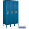 12-inch Wide Single Tier Standard Metal Locker - 3 Wide - 5 Feet High - 15-inch Deep by Salsbury – Blue – Assembled by Salsbury