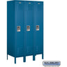 12-inch Wide Single Tier Standard Metal Locker - 3 Wide - 5 Feet High - 18-inch Deep by Salsbury – Blue – Assembled by Salsbury