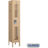 12-inch Wide Single Tier Vented Metal Locker - 1 Wide - 5 Feet High - 12-inch Deep by Salsbury – Tan – Assembled by Salsbury